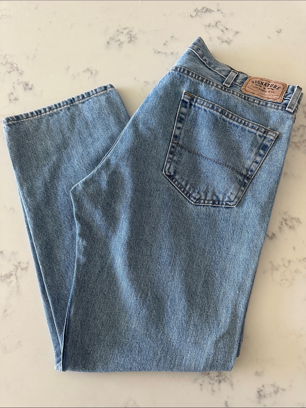 Signature by Levi Strauss Light Blue Straight Leg Men’s Jeans